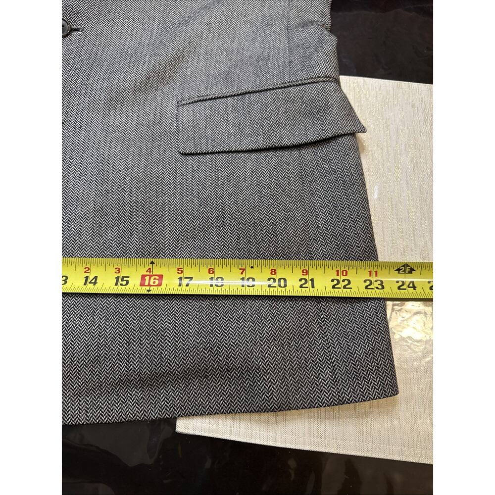 Hart Schaffner Marx Blazer Men 42R Herringbone Three Button - Picture 9 of 14